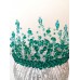 Дизайнерска кристална корона за сватба в изумрудено зелено - Emerald Queen